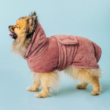 Dog Bathrobe and Towel Set Sylt Peach